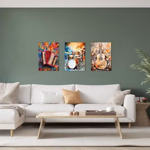Simpa Abstract Multicolour 3 Panel Canvas Wall Art – 4