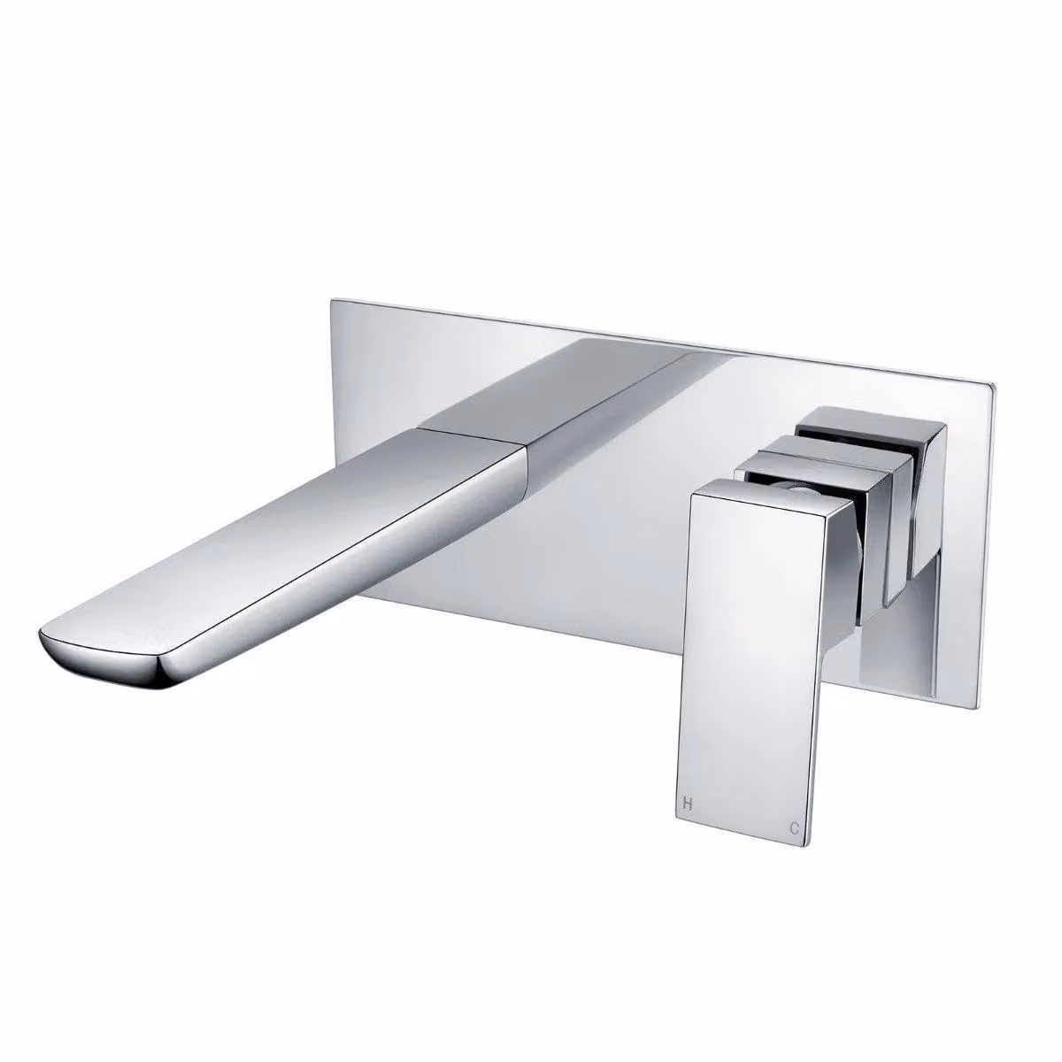 Nes Home Kenson Wall Mounted Single Lever Basin Mixer Tap in Chrome Silver – 2