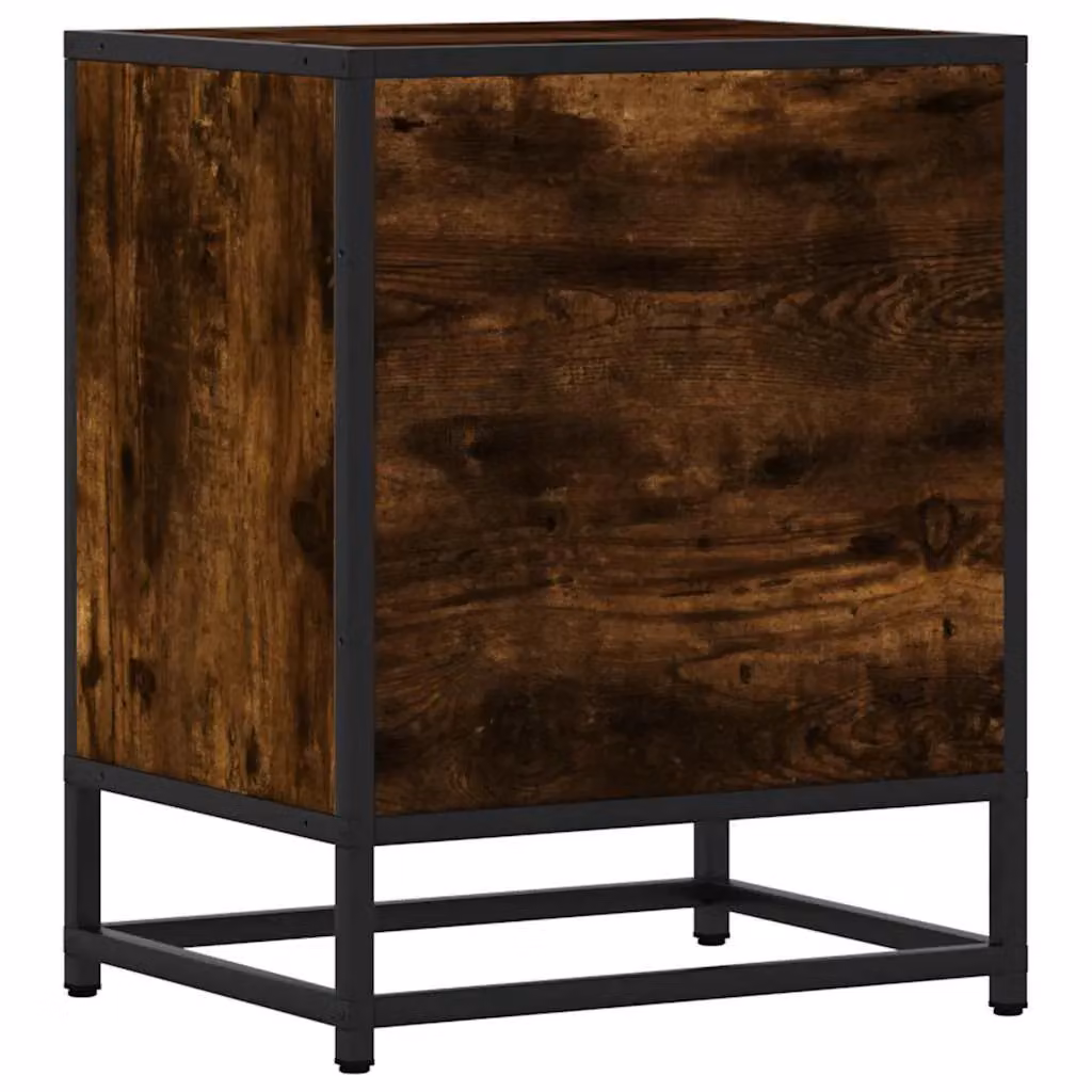 Berkfield Home Set of 2 Bedside Cabinets in Smoked Oak Brown, W/D/H: 40 x 31 x 50 cm – 6