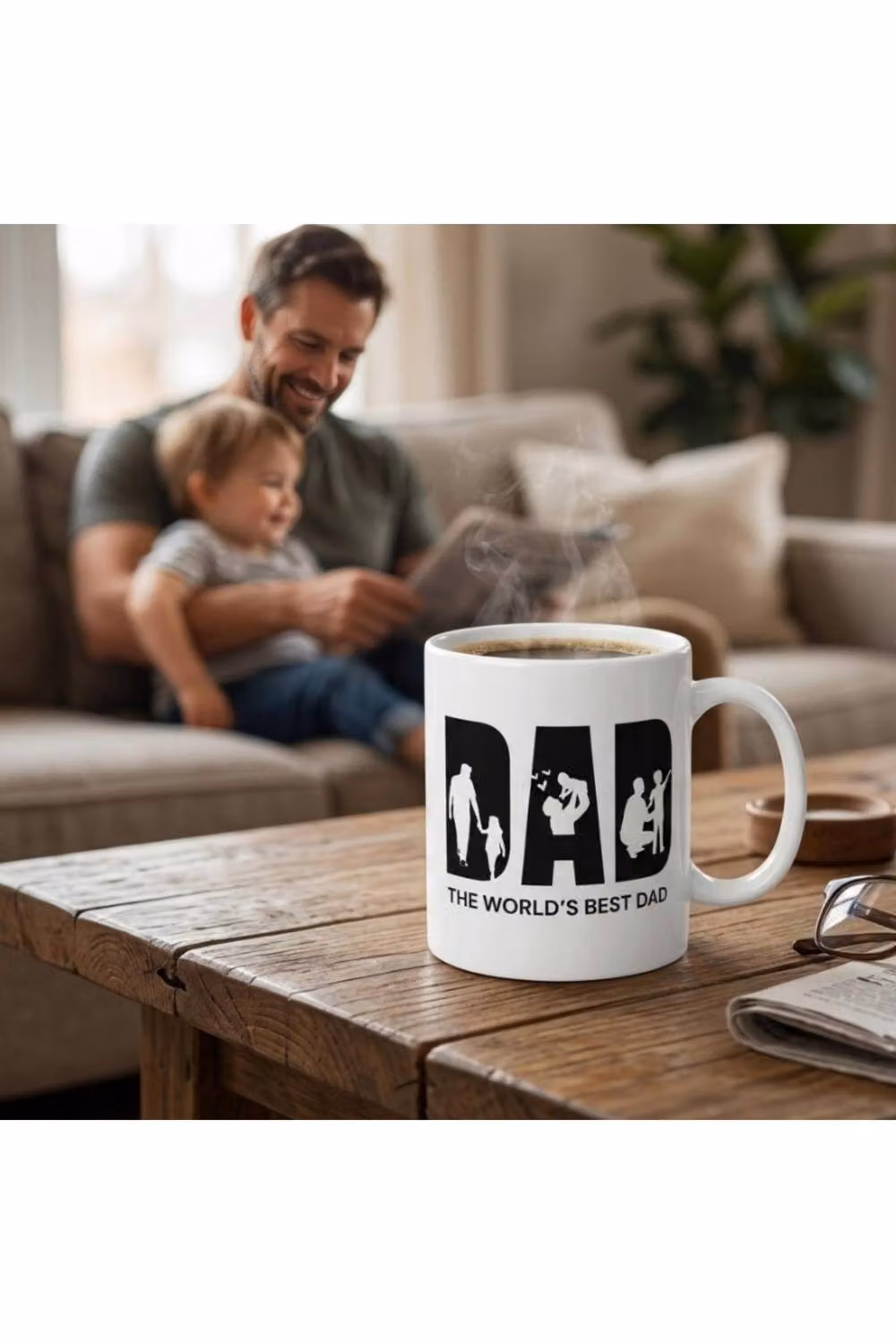 Dyzi Worlds Best Dad Ceramic Coffee Mug in White – 2
