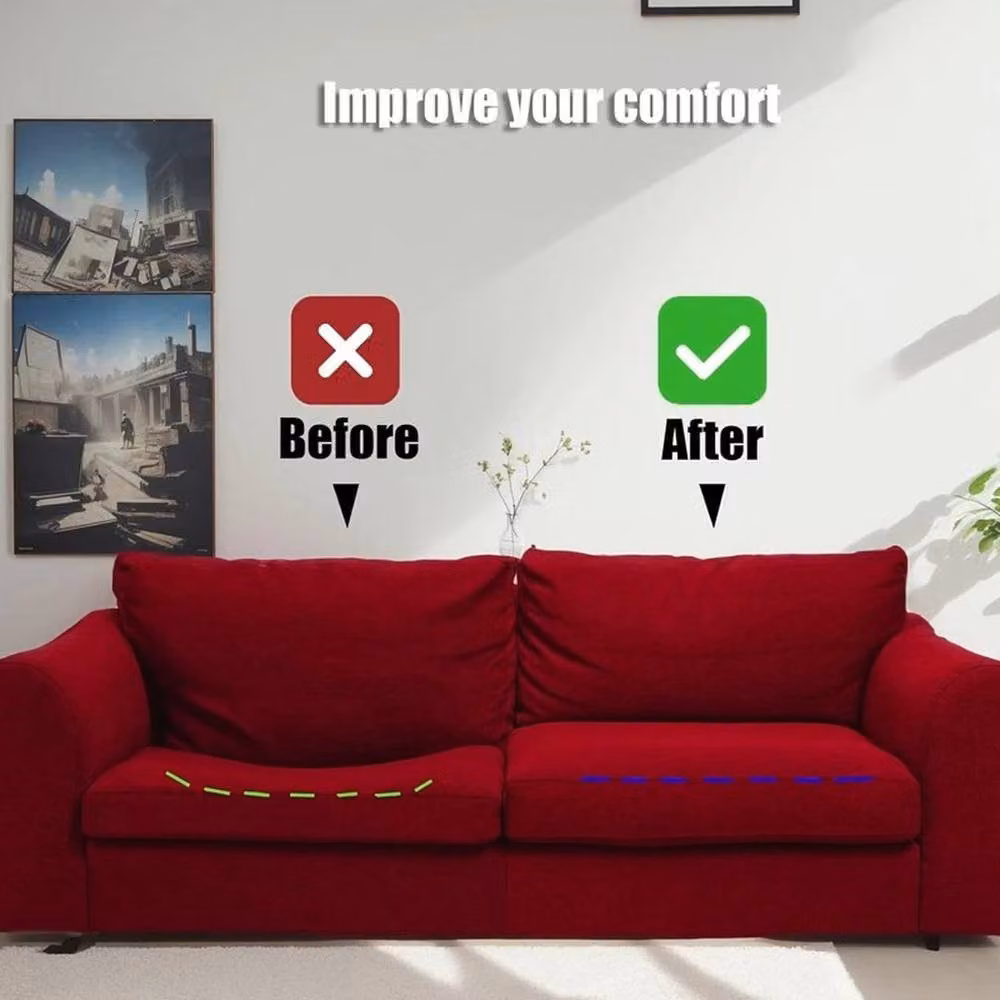 FLAVORA Sofa Cushion Support for Sagging Seats, Black, W: 190 cm, D: 100 cm – 2