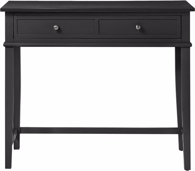 Dorel Home Franklin Writing Desk in Black and Silver, W/D/H: 120 x 60 x 76 cm