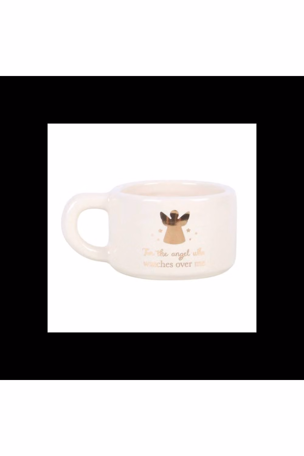 KDMD For the Angel Who Watches Over Me Tealight Holder, White and Gold Ceramic Keepsake – 2