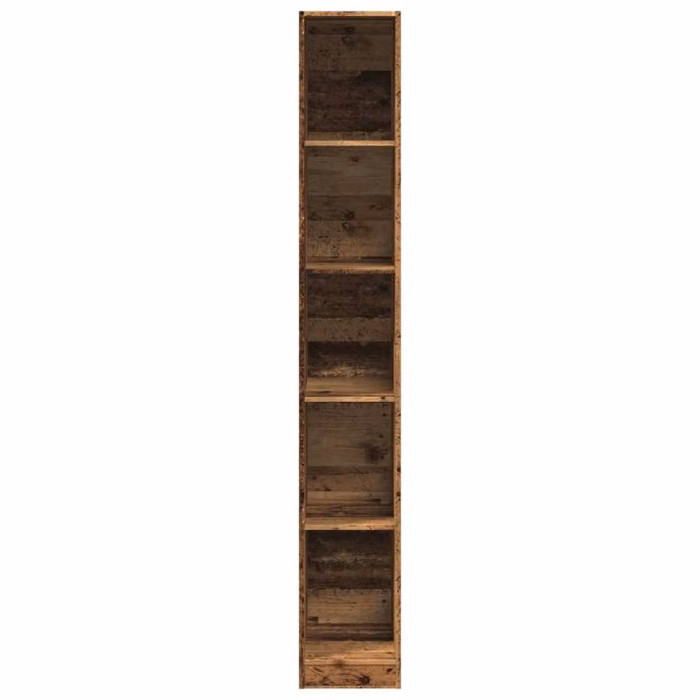 Berkfield Home Brown Old Wood Wardrobe with Hinged Doors and Internal Shelves, W/D/H: 30 x 30 x 200 cm – 3