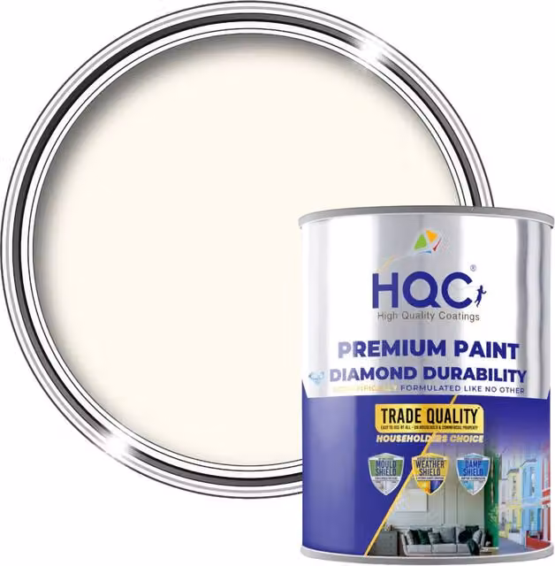 HQC PAINTS White Masonry Touch Up Paint, 1 l