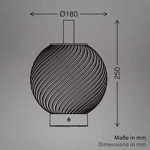 Briloner Rechargeable LED Table Lamp in Beige with Touch Control, Dimmable Warm White Light and IP44 Rating, H 25 cm x W 18 cm – 10