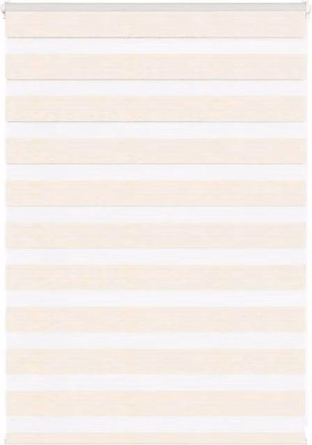 Berkfield Home Zebra Blind in Marble Beige, Polyester Fabric, W: 100 cm, H: 100 cm