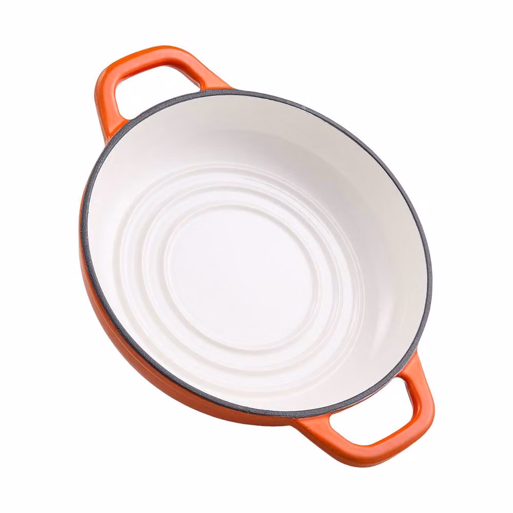 Living and Home Enamel Cast Iron Rectangular Bread and Loaf Pan in Orange – 2