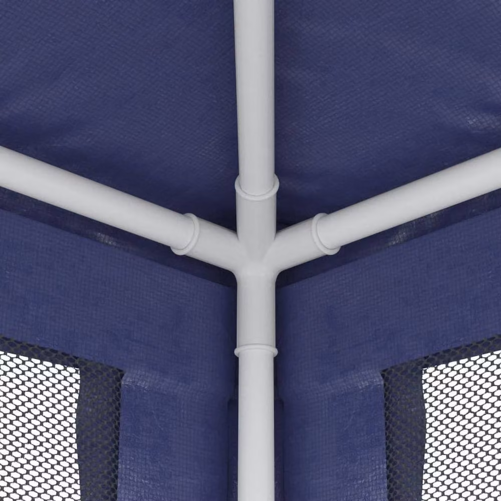Berkfield Home Party Tent with 4 Mesh Sidewalls, Blue, W: 4 m, D: 3 m, H: 2.46 m – 4
