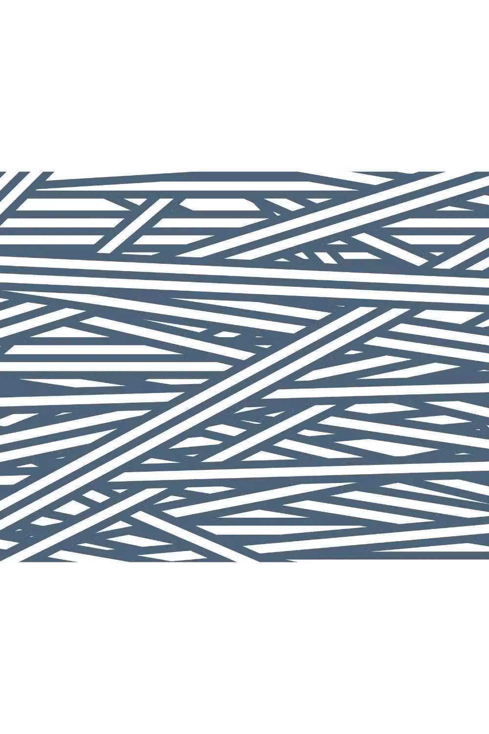 Origin Murals Striped Criss Cross Pattern Wall Mural in Blue, W: 300 cm, H: 240 cm – 2