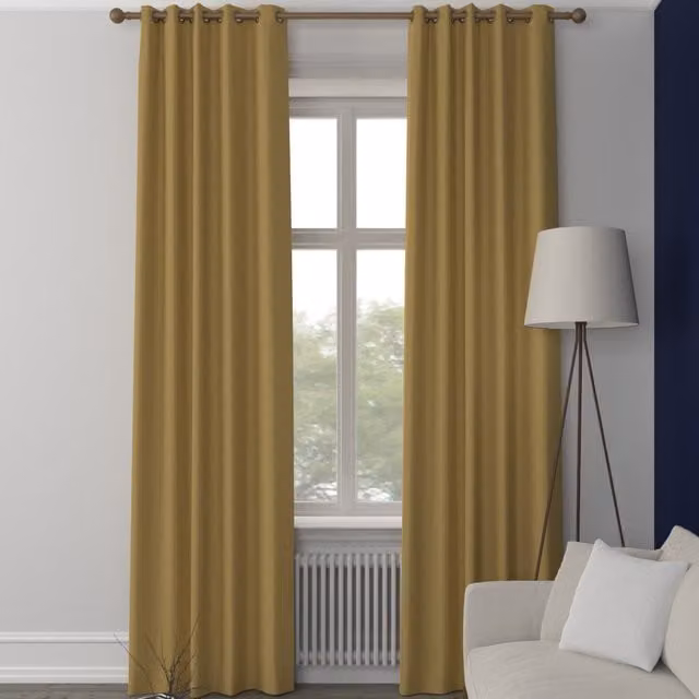 Terrys Elvira Made to Measure Blackout Fabric Curtain Panel in Yellow