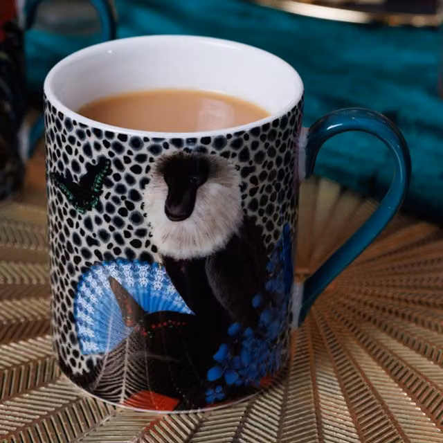 Mikasa x Sarah Arnett Porcelain Mug, 350 ml, Multicolour and Green