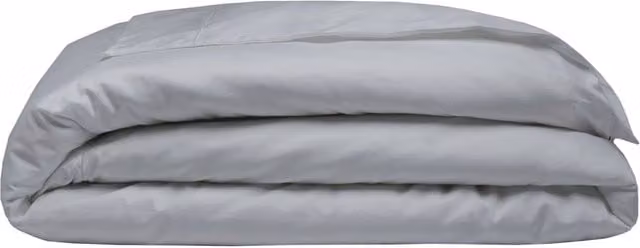 Belledorm Mako Satin Cotton Sateen Duvet Cover in Platinum Grey, Double