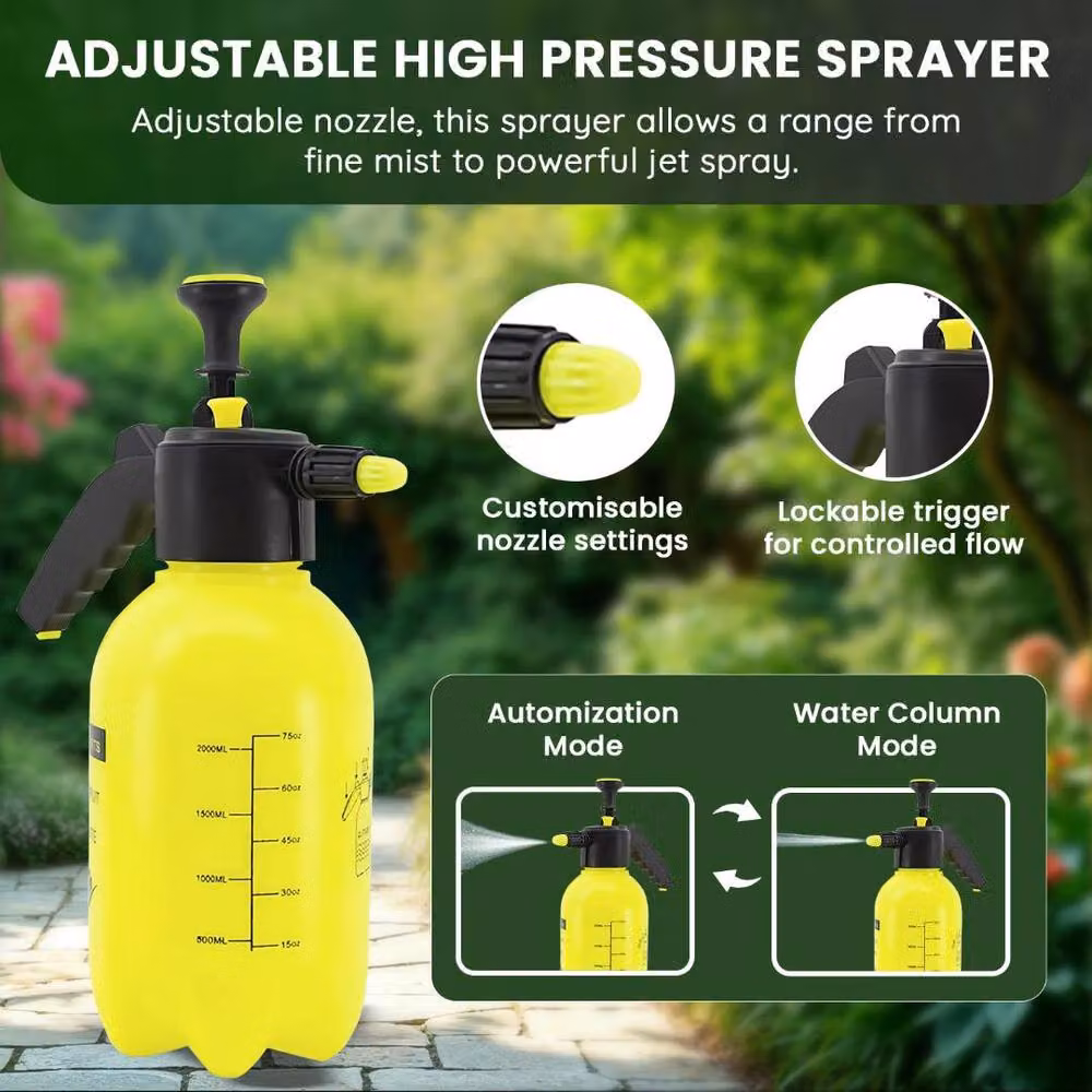 MANTRARAJ 2L Manual Garden Hand Pump Pressure Sprayer in Yellow – 6