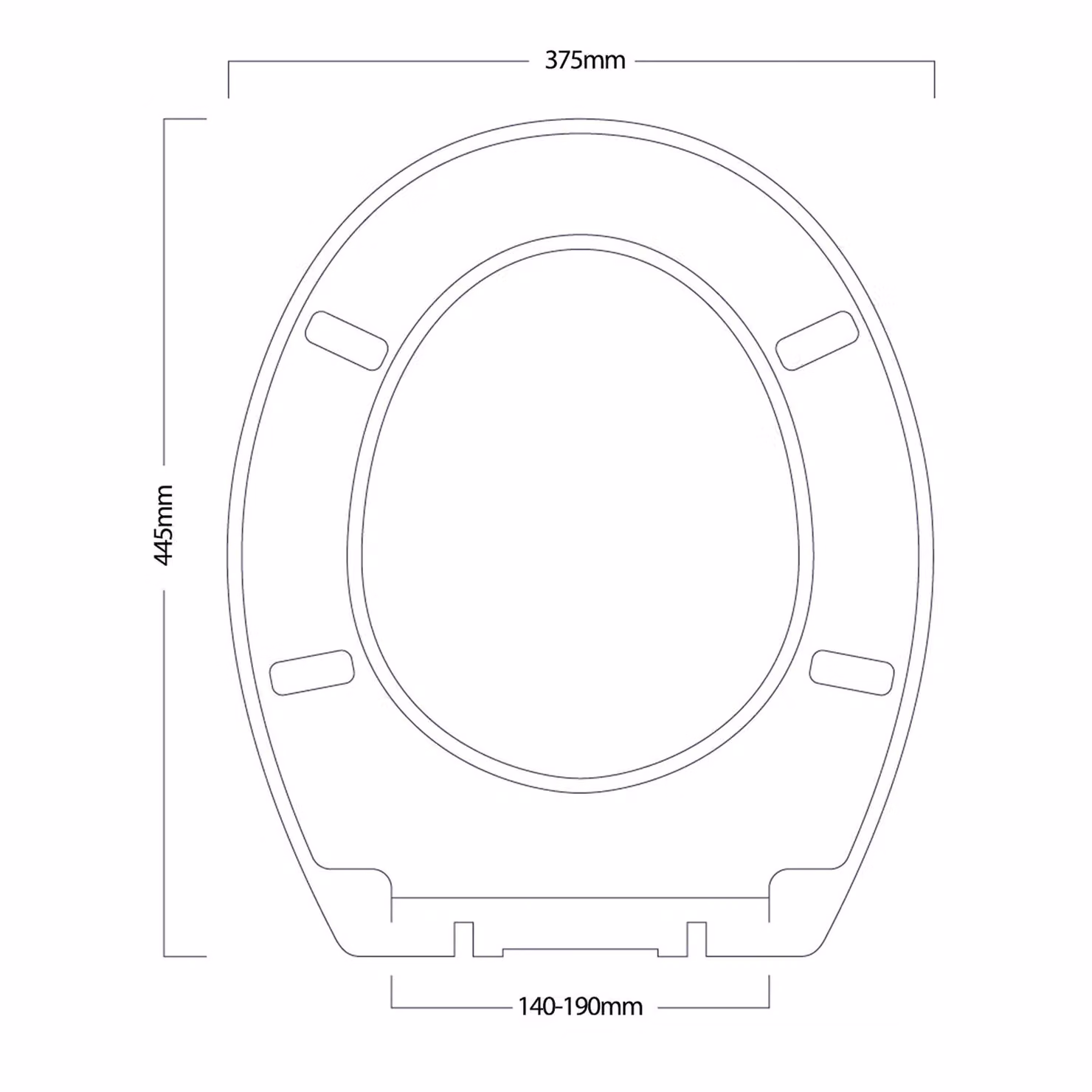 Showerdrape Oxford Mahogany Wooden Toilet Seat in White – 3