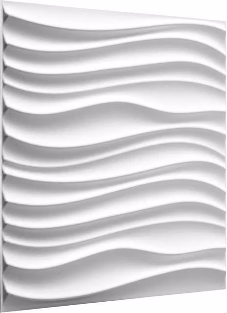 WALPLUS White Abstract Modern 3D Wall Panels made from Natural Plant Fibre