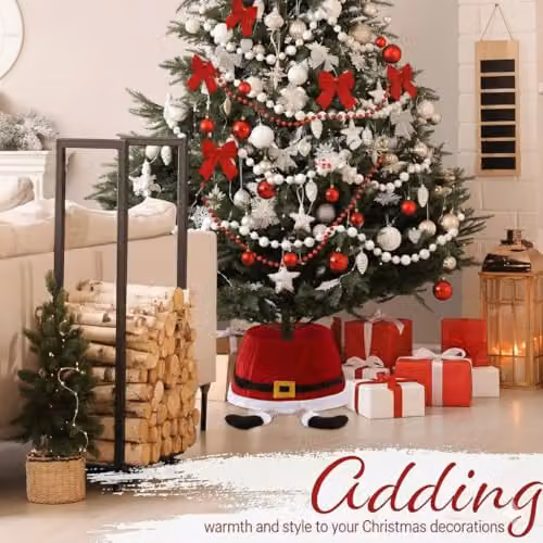 Deko Trends Christmas Tree Skirt in Red Santa and Multicolour – 6