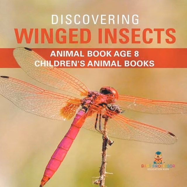 Baby Professor Discovering Winged Insects Childrens Animal Book in White and Multicolour