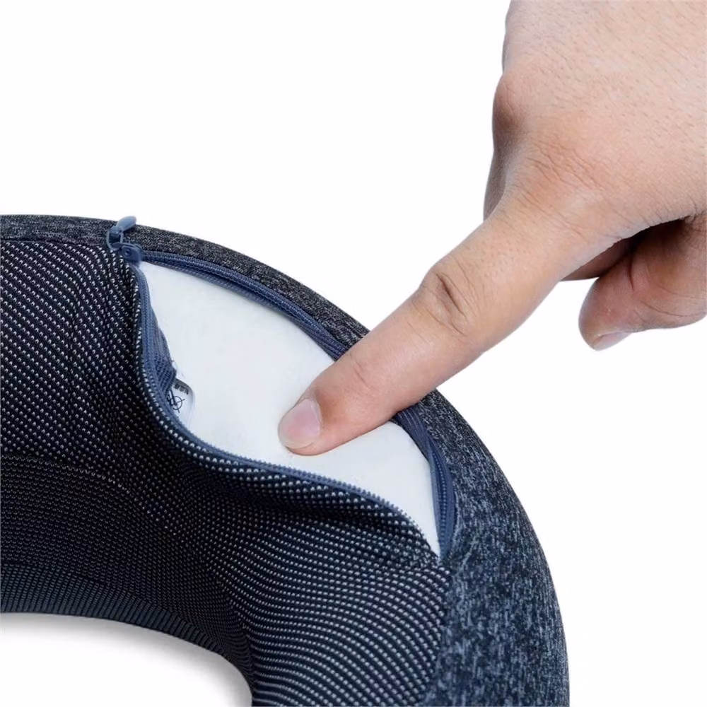 Nordara U-Shaped Memory Foam Travel Pillow in Dark Grey – 3