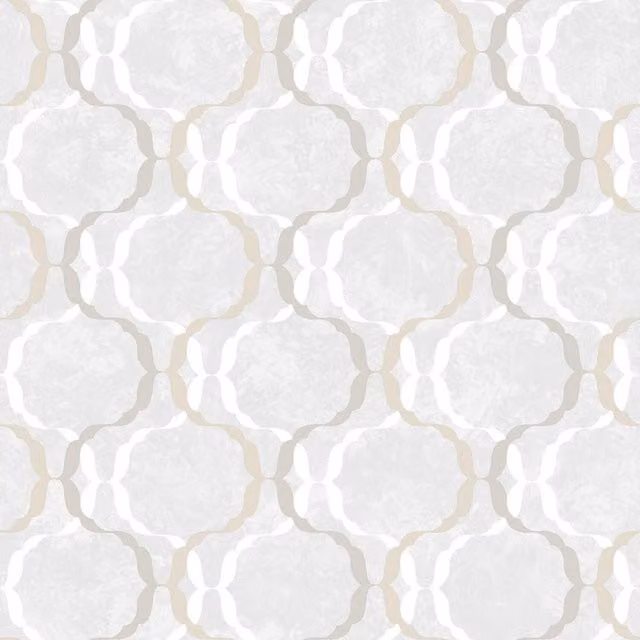 SK Filson Diamond Trellis Wallpaper in Grey and White