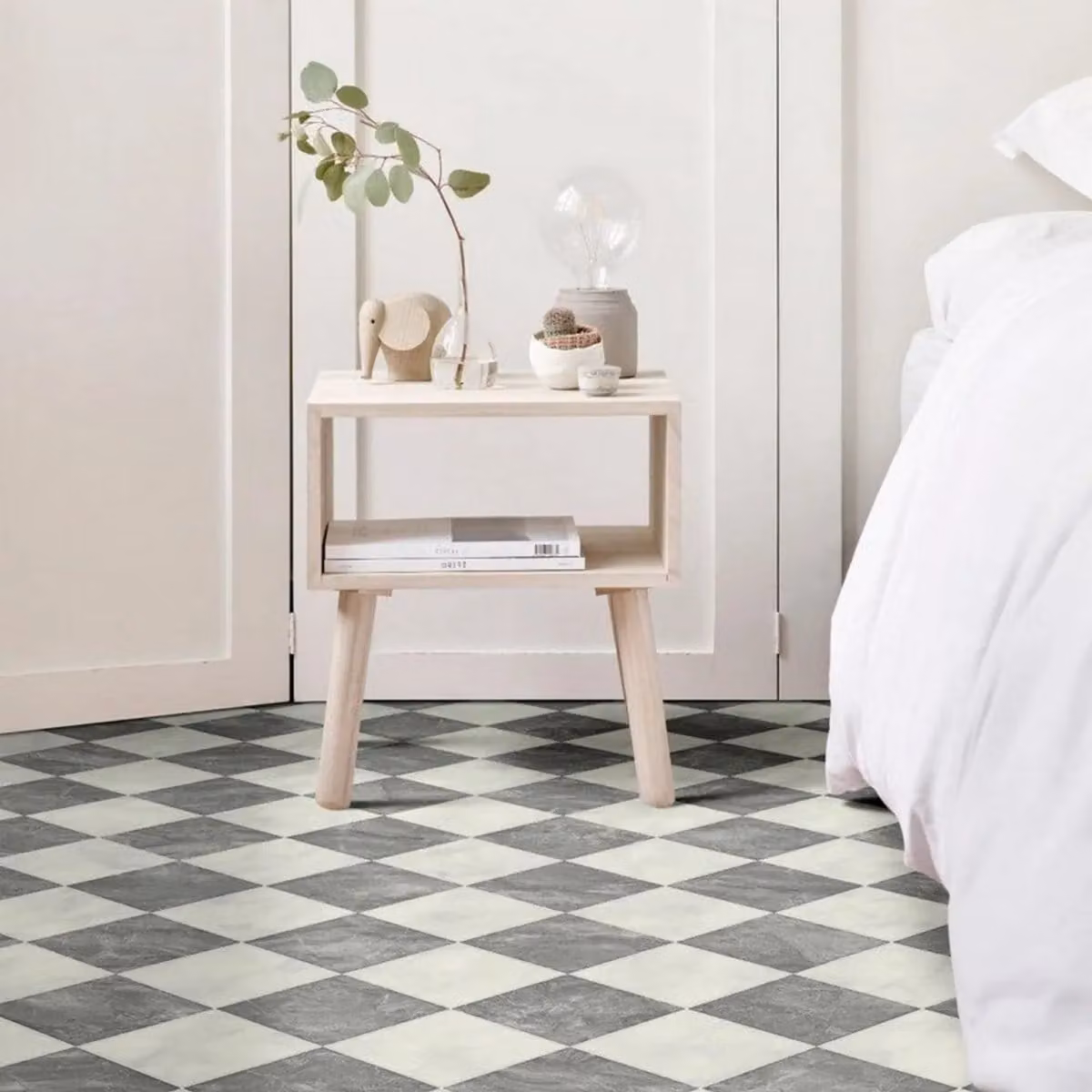 IVC Grey Geometric Tile-Look Vinyl Flooring Sheet, Thickness: 2.0 mm, W: 200 cm, L: 400 cm – 2