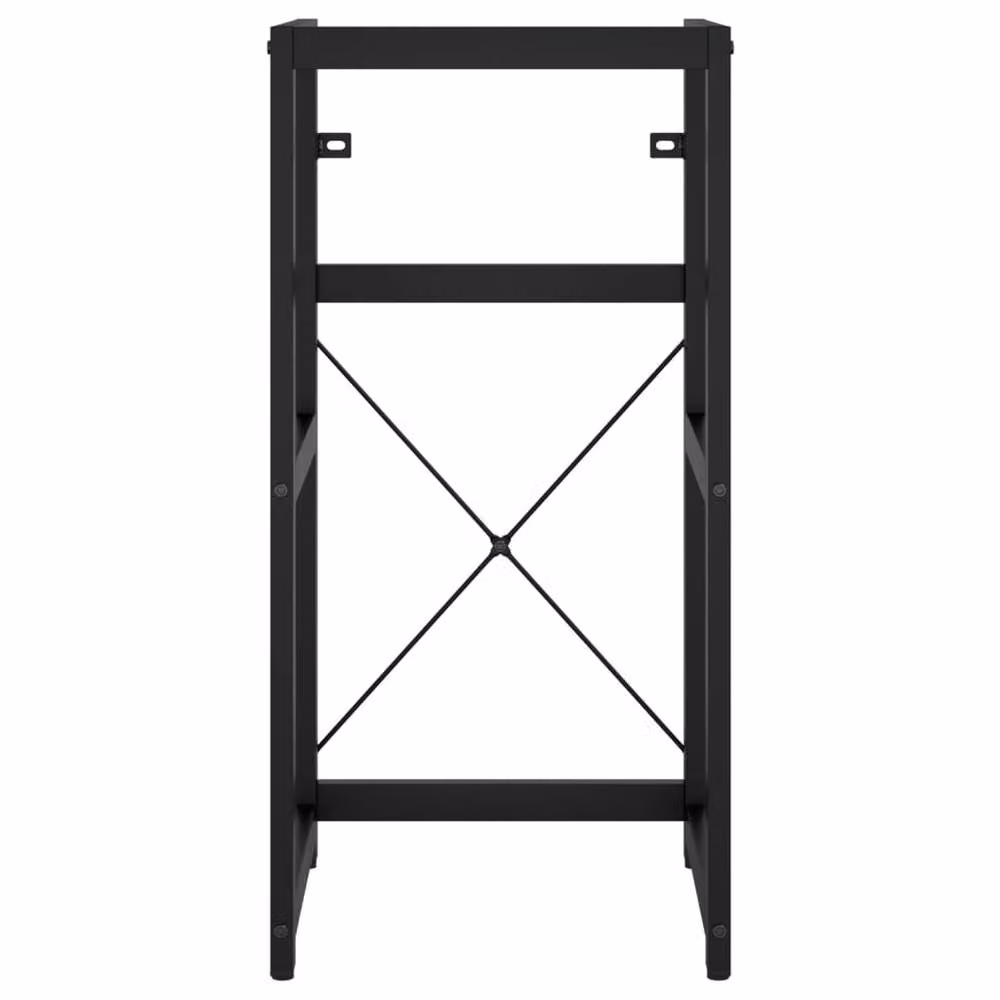 Berkfield Home Black Metal Bathroom Washbasin Frame, W: 40 cm, D: 38 cm, H: 83 cm – 3