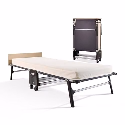 JAY-BE Tourist Single Folding Rollaway Bed with Contract Mattress, W/D/H: 80 x 190 x 24 cm – 1