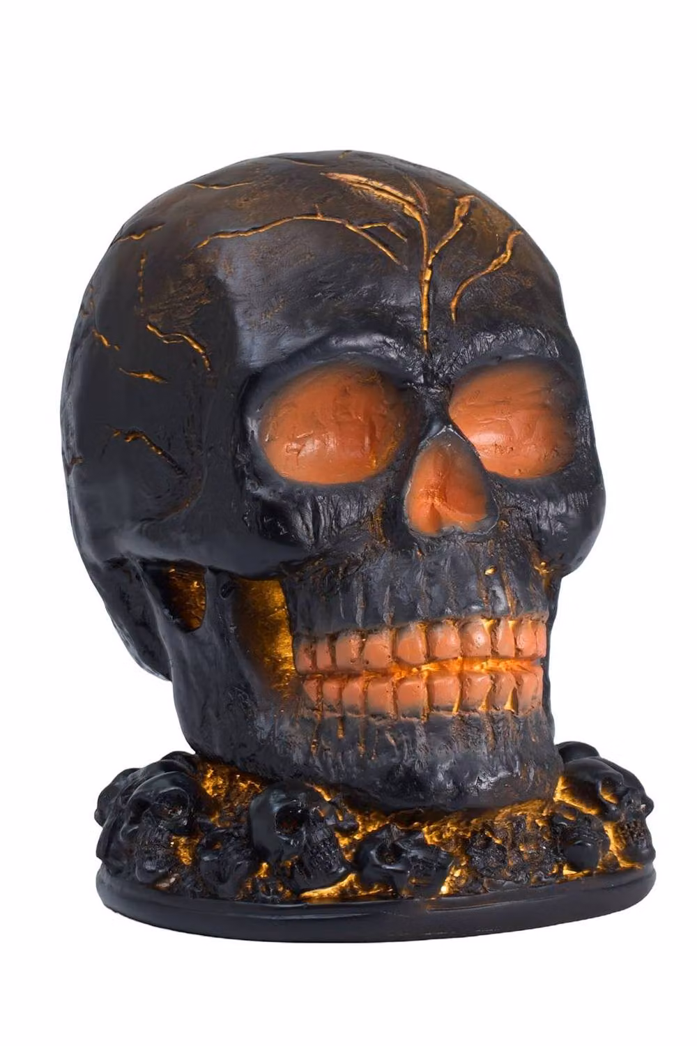 ExtraStar Battery Operated Halloween Skull Flame Light in Black – 2