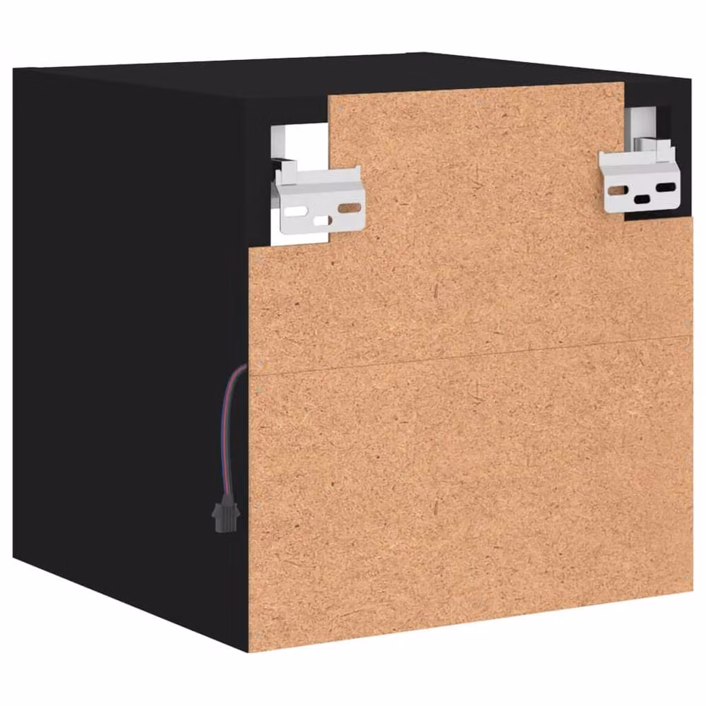 Berkfield Home Modern Black TV Wall Cabinet with LED Lights, W/D/H: 30 x 28.5 x 30 cm – 6