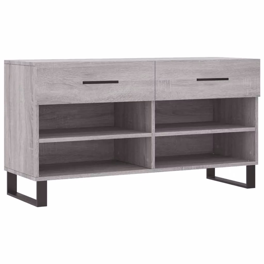 Berkfield Home Grey Sonoma Shoe Bench W/D/H: 102 x 35 x 55 cm – 2