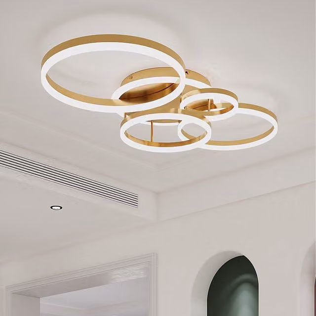 Komore Classic Gold Ring LED Ceiling Light in Gold/Brass