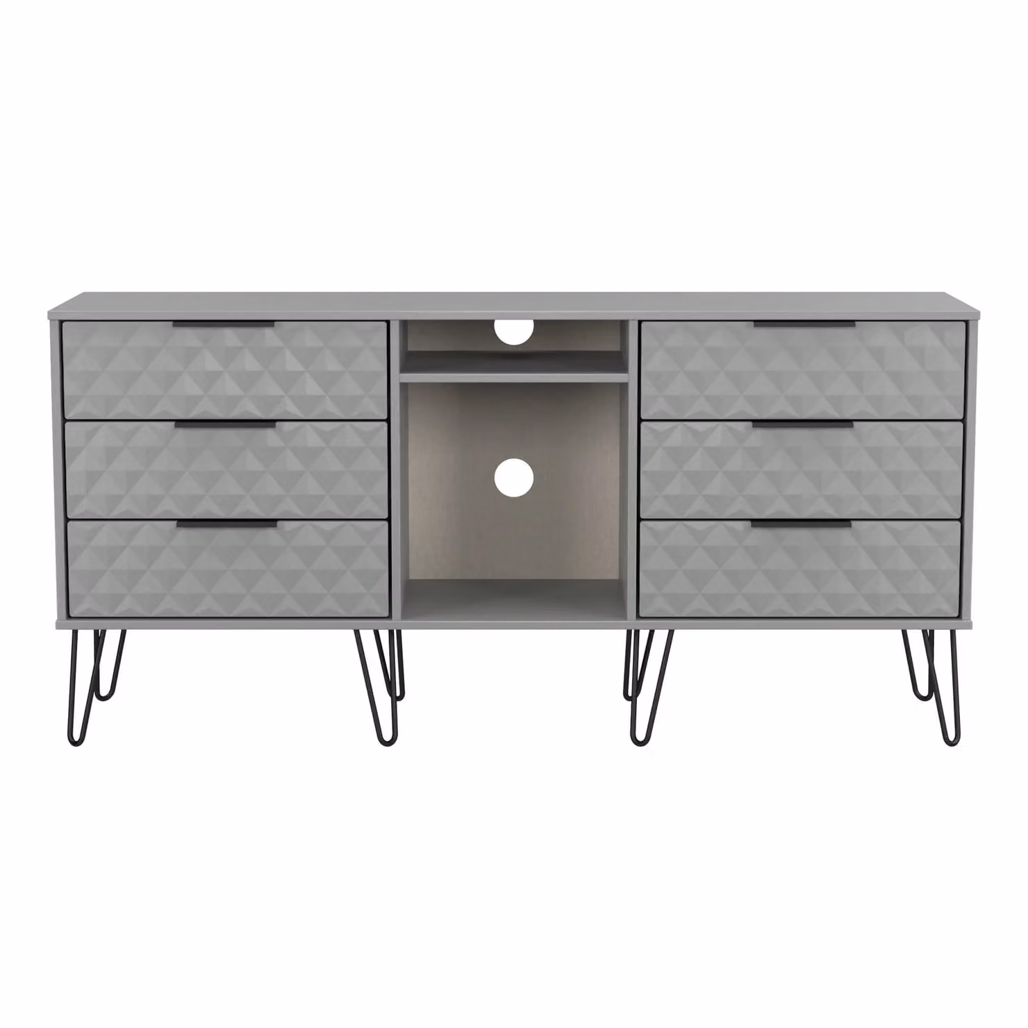 2 U Islay Ready Assembled 6 Drawer Sideboard in Dark Grey – 2
