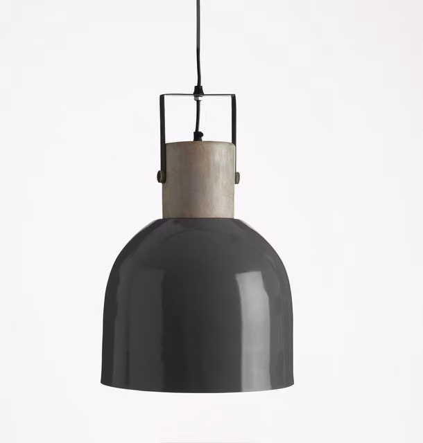 Orsina Grey Metal Industrial Cylinder Pendant Light – 1