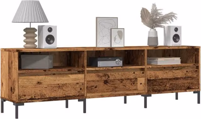 Berkfield Home Industrial TV Cabinet in Brown, W/D/H: 150 x 30 x 44.5 cm – 1