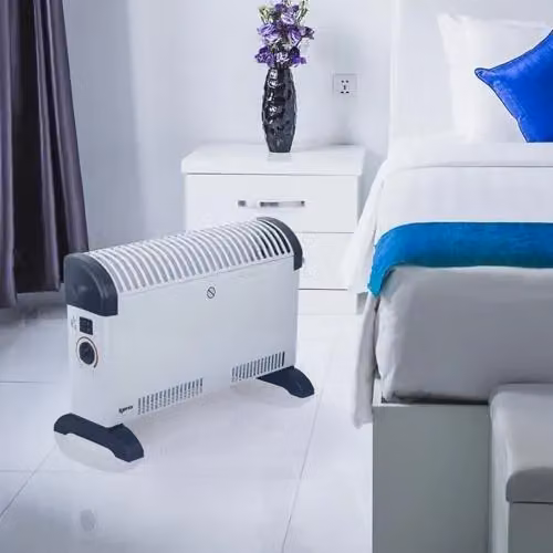 Igenix IG5200/2PACK Portable Electric Low Energy Convector Heater with Adjustable Thermostat and Overheat Protection, 2000W, White, Pack of 2 – 2