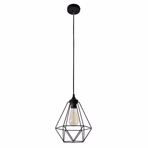 Netlighting Helam Karo Wire Frame Pendant Ceiling Light Black Diameter: 24 cm