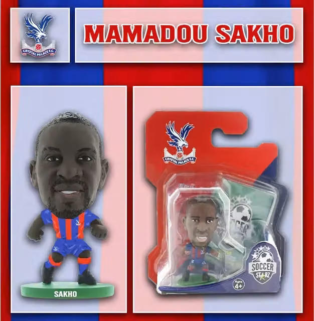 SoccerStarz Crystal Palace Mamadou Sakho Classic Mini Figure, Blue, Height: 5 cm
