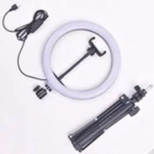Havendro 14 inch Dimmable LED Ring Light with 2.1m Tripod Stand and Phone Holder, White – 1