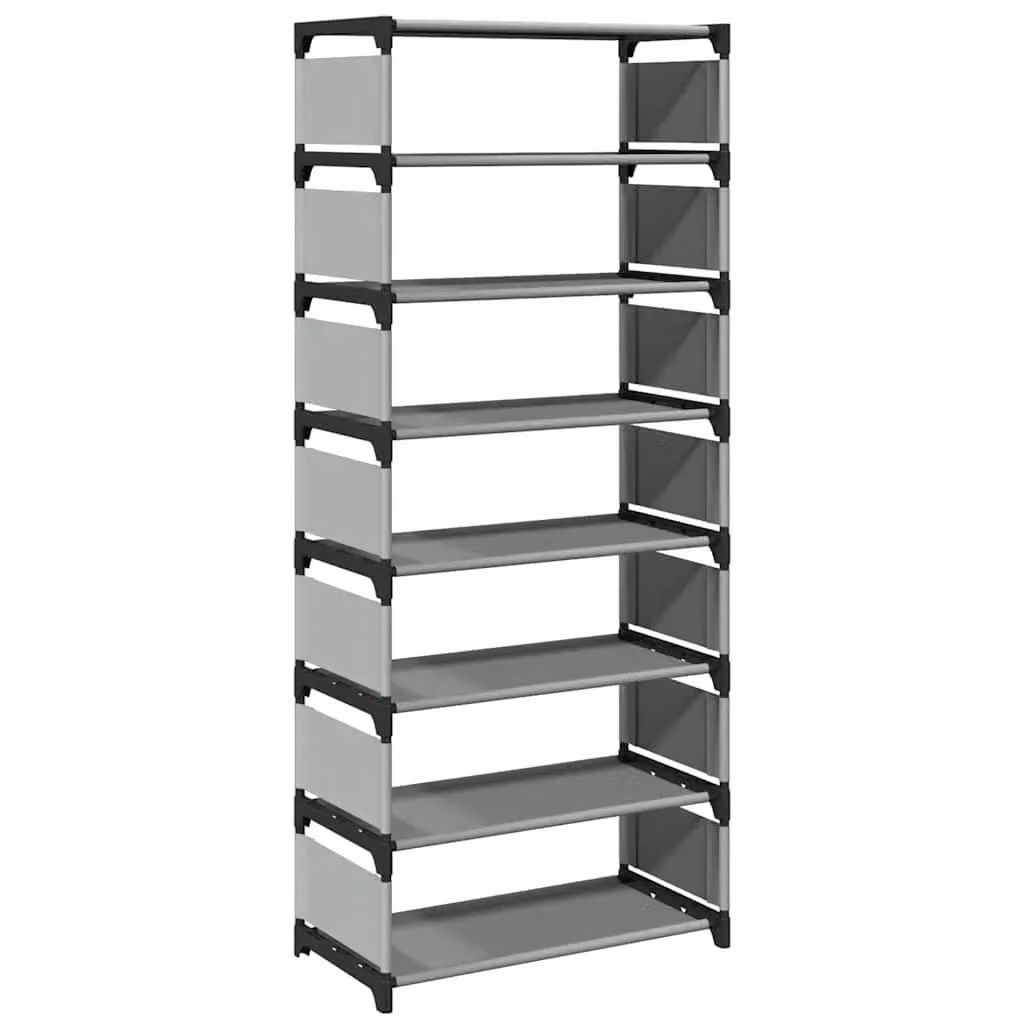 Berkfield Home 8-Tier Shoe Rack in Grey, W/D/H: 54 x 28 x 124 cm – 2