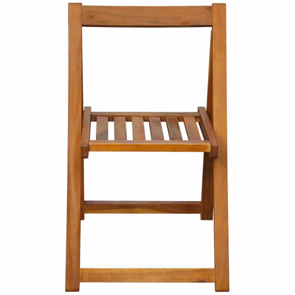 Berkfield Home Set of 2 Folding Garden Chairs in Brown Solid Acacia Wood – 2