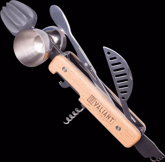 Valiant 9-in-1 Cocktail Maker Multi-Tool Set in Silver – 4