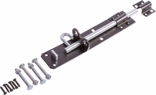 Blackspur Galvanised Steel Brenton Gate Bolt in Black