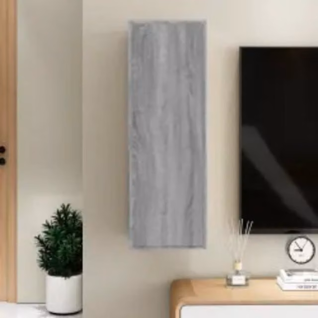 Berkfield Home Grey Sonoma TV Cabinet in Engineered Wood W/D/H: 30.5 x 30 x 90 cm