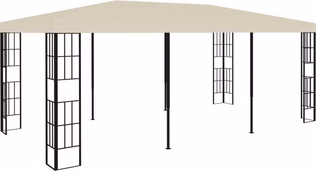 Berkfield Home Gazebo in Beige, W: 6 m, D: 3 m – 1