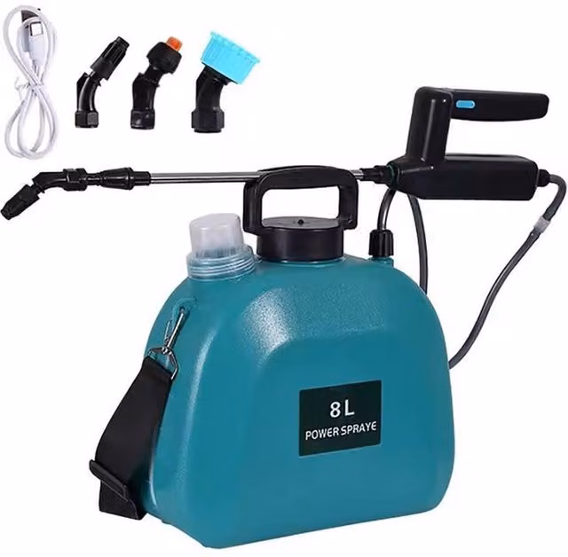 EONLION Rechargeable Garden Electric Sprayer, 8 l, Green in Turquoise