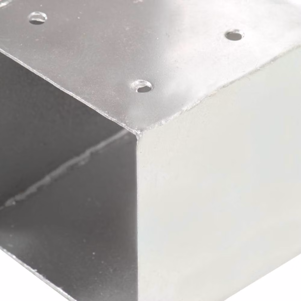 Berkfield Home T-Shape Post Connectors, 4 Pack, Galvanised Steel, Silver, 81 x 81 mm – 2
