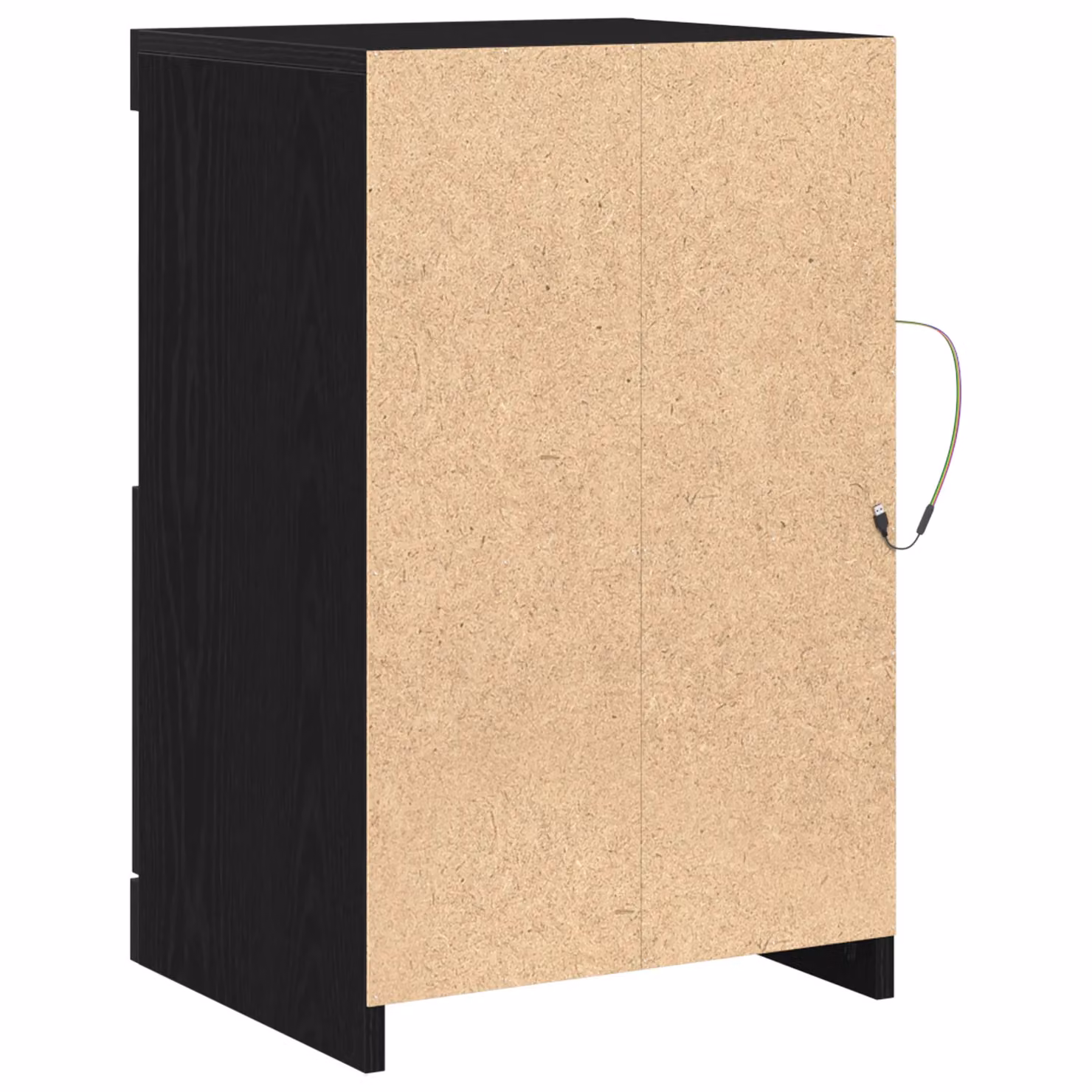 Berkfield Home Side Cabinets with Integrated LED Lights, Black Oak, Set of 2, W: 41 cm, D: 37 cm, H: 67 cm – 5