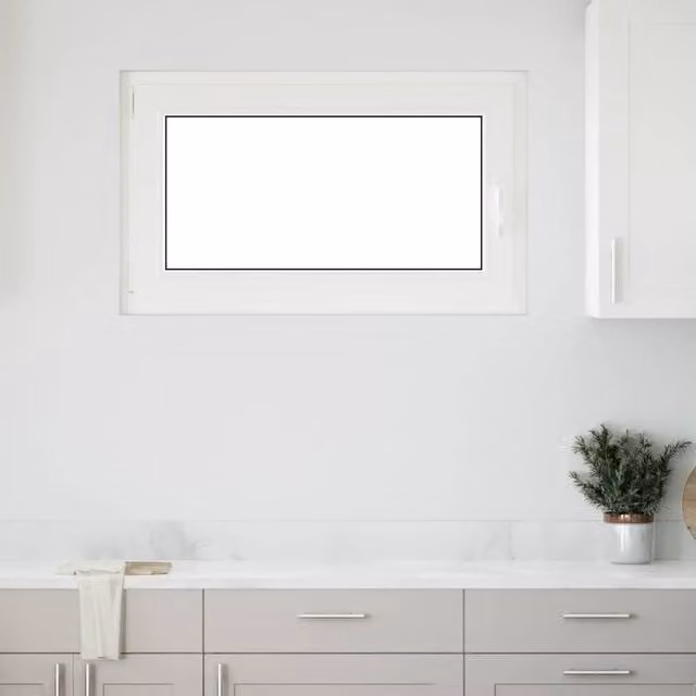 Berkfield Home RISOR Basement Tilt and Turn Window, White, W: 100 cm, H: 60 cm
