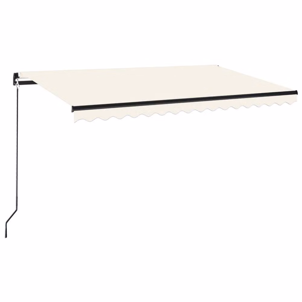 Berkfield Home Manual Retractable Awning with Folding Arms in Beige, W: 450 cm, D: 350 cm – 2