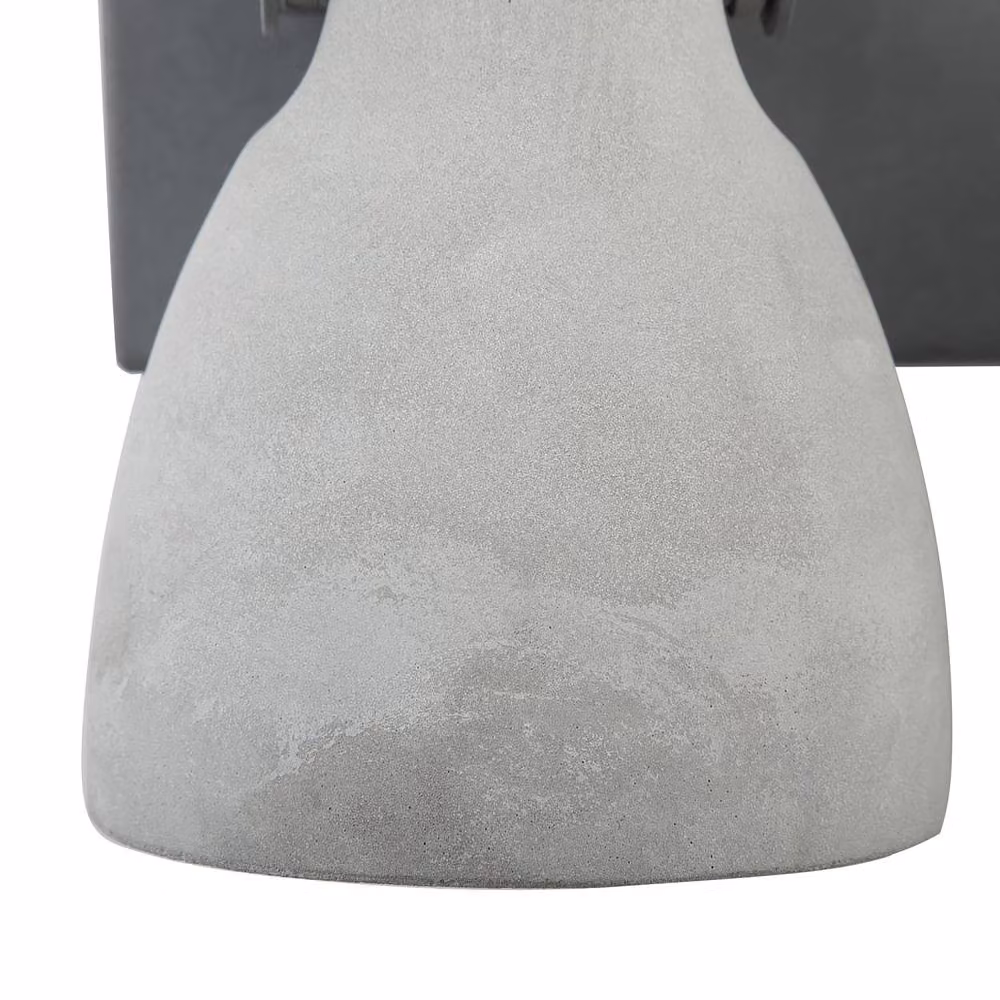 Wyld and Coco Three Light Adjustable Industrial Wall Sconce in Grey Concrete and Metal – 3